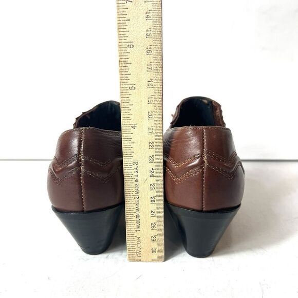 Nordstrom Slip On Brown Leather Classic Ankle Bootie Womens Sz 7.5 M Pointed Toe - Picture 9 of 10